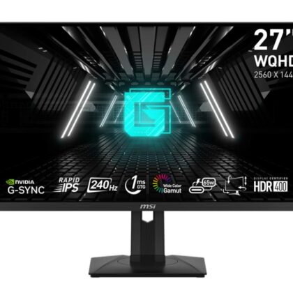 LCD Monitor MSI G274QPX 27" Gaming Panel IPS 2560x1440 16:9 240Hz Matte 1 ms Swivel Pivot Height adjustable Tilt Colour Black G274QPX  G274QPX 4711377032056