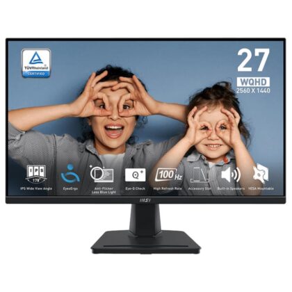 LCD Monitor MSI PRO MP275Q 27" Panel IPS 2560x1440 16:9 100Hz Matte 1 ms Speakers Tilt Colour Black PROMP275Q  PRO MP275Q 4711377153317