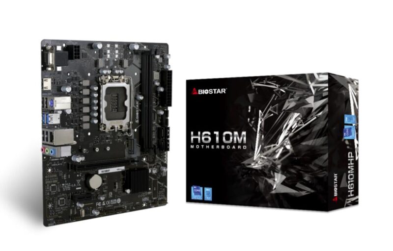 Mainboard BIOSTAR Intel H610 LGA1700 MicroATX Memory DDR4 Memory slots 2 1xPCI-Express 3.0 1x 1xPCI-Express 4.0 16x 1xM.2 1x15pin D-sub 1xHDMI 2xUSB 2.0 4xUSB 3.2 1xPS/2 1xRJ45 3xAudio port H610MHP  H610MHP 4712960686007