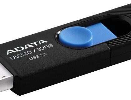 MEMORY DRIVE FLASH USB3.1 32GB/BLACK AUV320-32G-RBKBL ADATA  AUV320-32G-RBKBL 4713218462800