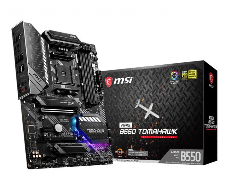 Mainboard MSI AMD B550 SAM4 ATX 2xPCI-Express 3.0 1x 1xPCI-Express 3.0 16x 2xM.2 1xPCI-Express 4.0 16x Memory DDR4 Memory slots 4 1xHDMI 1xDisplayPort 2xUSB 2.0 1xUSB type C 3xUSB 3.2 1xPS/2 1xOptical S/PDIF 2xRJ45 5xAudio port MAGB550TOMAHAWK  MAGB550TOMAHAWK 4719072728625