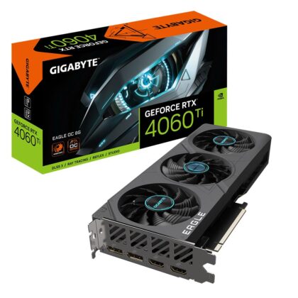 Graphics Card GIGABYTE NVIDIA GeForce RTX 4060 Ti 8 GB GDDR6 128 bit PCIE 4.0 16x 2xHDMI 2xDisplayPort GV-N406TEAGLEOC-8GD  GV-N406TEAGLEOC-8GD 4719331313418