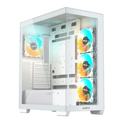 Case GIGABYTE MidiTower Case product features Transparent panel ATX MicroATX MiniITX Colour White GB-C500PIST  GB-C500PI ST 4719331555030