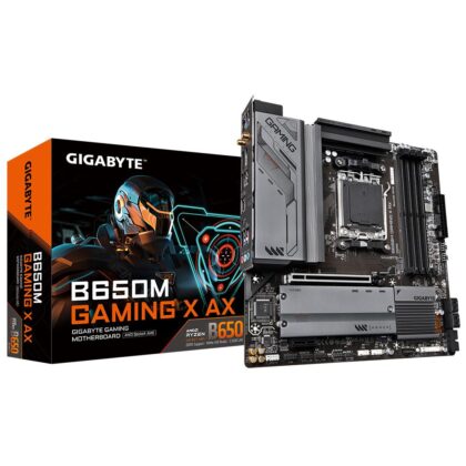 Mainboard GIGABYTE AMD B650 SAM5 Micro-ATX Memory DDR5 Memory slots 4 1xPCI-Express 3.0 1x 1xPCI-Express 4.0 16x 2xM.2 1xHDMI 2xDisplayPort 4xUSB 2.0 3xUSB 3.2 1xUSB-C 1xPS/2 1xRJ45 3xAudio port B650MGAMINGXAX1.3  B650MGAMINGXAX1.3 4719331849993