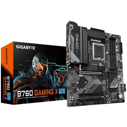 Mainboard GIGABYTE Intel B760 Express LGA1700 ATX Memory DDR5 Memory slots 4 2xPCI-Express 3.0 16x 1xPCI-Express 4.0 16x 3xM.2 1xHDMI 1xDisplayPort 5xUSB 2.0 2xUSB 3.2 1xUSB-C 1xRJ45 6xAudio port B760GAMINGX  B760GAMINGX 4719331851989