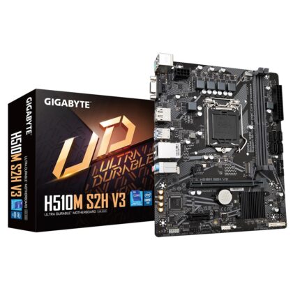 Mainboard GIGABYTE Intel H470 Express LGA1200 Micro-ATX Memory DDR4 Memory slots 2 1xPCI-Express 3.0 1x 1xPCI-Express 3.0 16x 1xM.2 1x15pin D-sub 1xHDMI 2xAudio-In 1xAudio-Out 4xUSB 2.0 2xUSB 3.2 2xPS/2 1xRJ45 H510MS2HV3  H510MS2HV3 4719331855420