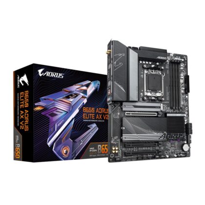 Mainboard GIGABYTE AMD B650 SAM5 ATX Memory DDR5 Memory slots 4 1xPCI-Express 16x 2xPCI-Express 2.0 16x 3xM.2 1xHDMI 1xDisplayPort 4xUSB 2.0 7xUSB 3.2 1xUSB-C 1xRJ45 3xAudio port B650AELITEAXV2  B650AELITEAXV2 4719331859381