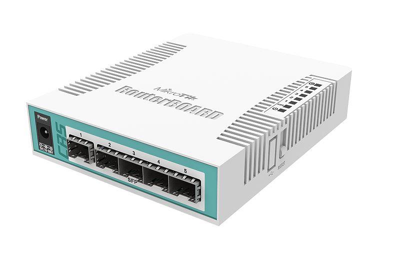 NET ROUTER/SWITCH 5PORT SFP/CRS106-1C-5S MIKROTIK  CRS106-1C-5S 4752224000101