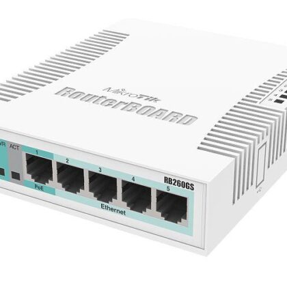 Switch MIKROTIK CSS106-5G-1S Desktop/pedestal 5x10Base-T / 100Base-TX / 1000Base-T 1xSFP CSS106-5G-1S  CSS106-5G-1S 4752224002310