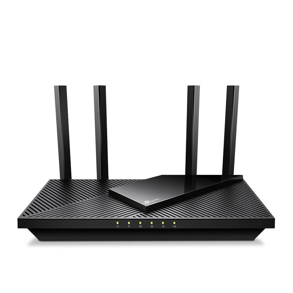 Wireless Router TP-LINK Wireless Router 3000 Mbps Wi-Fi 6 IEEE 802.11a IEEE 802.11 b/g IEEE 802.11n IEEE 802.11ac IEEE 802.11ax USB 3.0 3×10/100/1000M 1×2.5GbE LAN  WAN ports 1 Number of antennas 4 ARCHERAX55PRO  ARCHERAX55PRO 4897098686805