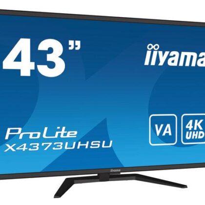 LCD Monitor IIYAMA 43" 4K Panel VA 3840x2160 16:9 60Hz Matte 3 ms Speakers Tilt Colour Black X4373UHSU-B1  X4373UHSU-B1 4948570118519