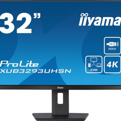 LCD Monitor IIYAMA XUB3293UHSN-B5 32" 4K Panel IPS 3840x2160 16:9 Matte 5 ms Speakers Swivel Height adjustable Tilt Colour Black XUB3293UHSN-B5  XUB3293UHSN-B5 4948570121342