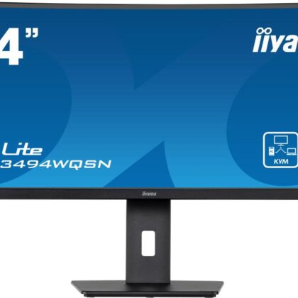 LCD Monitor IIYAMA XCB3494WQSN-B5 34" Curved/21 : 9 Panel VA 3440x1440 21:9 Matte 0.4 ms Speakers Swivel Height adjustable Tilt Colour Black XCB3494WQSN-B5  XCB3494WQSN-B5 4948570121410