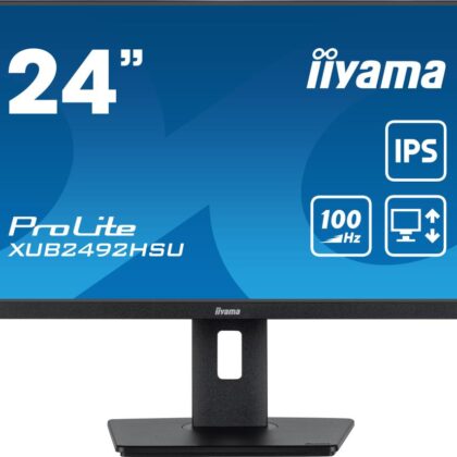 LCD Monitor IIYAMA XUB2492HSU-B6 24" Panel IPS 1920x1080 16:9 Matte 0.4 ms Speakers Swivel Pivot Height adjustable Tilt Colour Black XUB2492HSU-B6  XUB2492HSU-B6 4948570122578