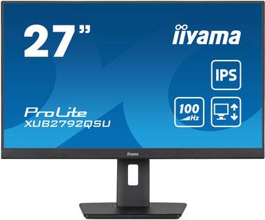 LCD Monitor IIYAMA 27" Business Panel IPS 2560x1440 16:9 100Hz Matte 0.4 ms Speakers Swivel Pivot Height adjustable Tilt Colour Black XUB2792QSU-B6  XUB2792QSU-B6 4948570122615