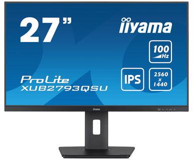 LCD Monitor IIYAMA 27" Business Panel IPS 2560x1440 16:9 100Hz Matte 1 ms Speakers Swivel Pivot Height adjustable Tilt Colour Black XUB2793QSU-B6  XUB2793QSU-B6 4948570123087