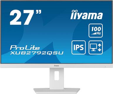 LCD Monitor IIYAMA 27" Business Panel IPS 2560x1440 16:9 100Hz Matte 0.4 ms Speakers Swivel Pivot Height adjustable Tilt Colour White XUB2792QSU-W6  XUB2792QSU-W6 4948570123384