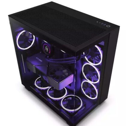 Case NZXT H9 FLOW MidiTower Case product features Transparent panel Not included ATX MicroATX MiniITX Colour Black CM-H91FB-01  CM-H91FB-01 5056547202402