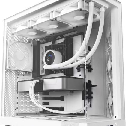 Case NZXT H6 Flow MidiTower Not included ATX MicroATX MiniITX Colour White CC-H61FW-01  CC-H61FW-01 5056547204048