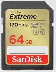 MEMORY SDXC 64GB UHS-1/SDSDXV2-064G-GNCIN SANDISK  SDSDXV2-064G-GNCIN 619659188610