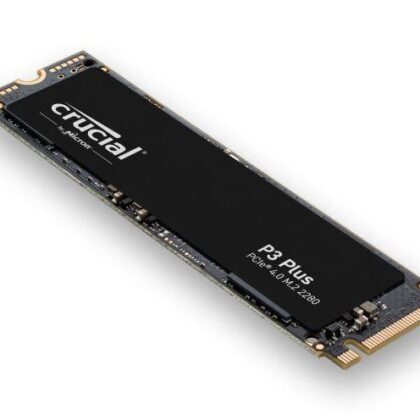 SSD CRUCIAL P3 Plus 1TB M.2 PCIE NVMe 3D NAND Write speed 3600 MBytes/sec Read speed 5000 MBytes/sec TBW 220 TB MTBF 1500000 hours CT1000P3PSSD8  CT1000P3PSSD8 649528918833