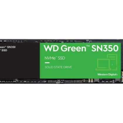 SSD WESTERN DIGITAL Green SN350 500GB M.2 PCIe Gen3 NVMe TLC Write speed 1500 MBytes/sec Read speed 2400 MBytes/sec 2.38mm TBW 60 TB MTBF 1000000 hours WDS500G2G0C  WDS500G2G0C 718037880099