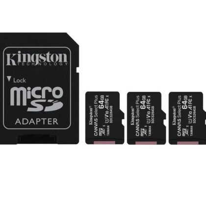 MEMORY MICRO SDXC 64GB UHS-I/3PACK SDCS2/64GB-3P1A KINGSTON  SDCS2/64GB-3P1A 740617299007