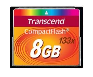 MEMORY COMPACT FLASH 8GB/133X TS8GCF133 TRANSCEND  TS8GCF133 760557810322