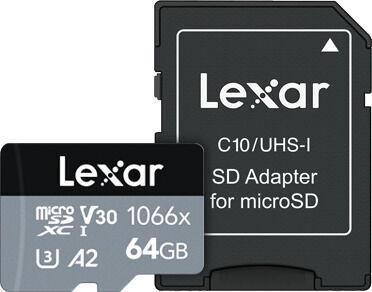 MEMORY MICRO SDXC 64GB UHS-I/W/A LMS1066064G-BNANG LEXAR  LMS1066064G-BNANG 843367121908