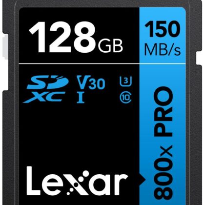 MEMORY SDXC 128GB UHS-I/LSD0800P128G-BNNNG LEXAR  LSD0800P128G-BNNNG 843367130146