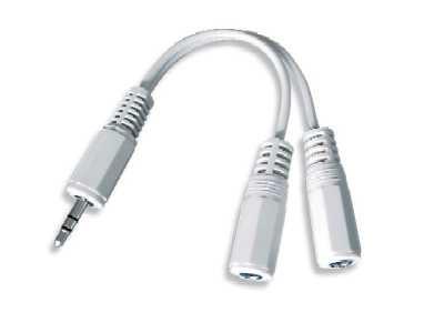 CABLE AUDIO SPLITTER 3.5MM/10CM WHT CCA-415-0.1M GEMBIRD  CCA-415-0.1M 8716309096942