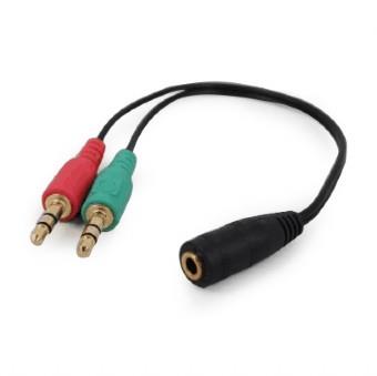 CABLE AUDIO 3.5MM SOCKET TO/2X3.5MM PLUG CCA-418 GEMBIRD  CCA-418 8716309097468