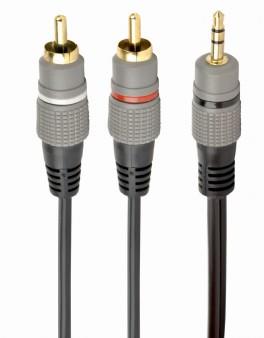 CABLE AUDIO 3.5MM TO 2RCA 5M/GOLD CCA-352-5M GEMBIRD  CCA-352-5M 8716309104784