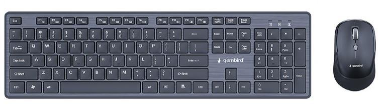 KEYBOARD +MOUSE WRL ENG/DESKTOP BK KBS-WCH-04 GEMBIRD  KBS-WCH-04 8716309130202