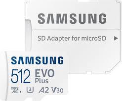 MEMORY MICRO SDXC EVO+ 512GB/V30 W/A MB-MC512SA/EU SAMSUNG  MB-MC512SA/EU 8806095420110