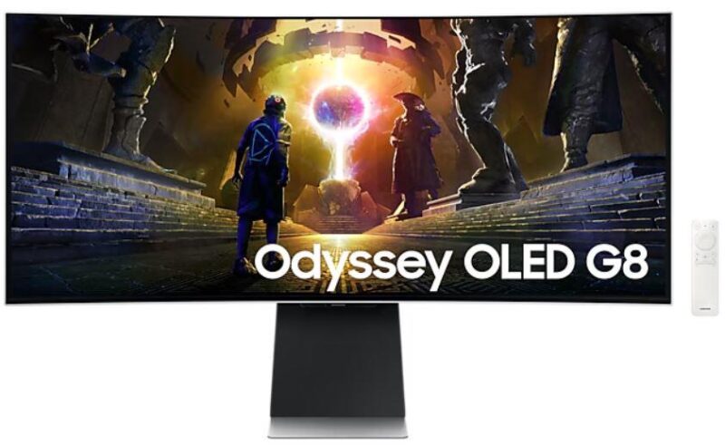 Monitor SAMSUNG 34" Gaming/Smart/Curved/21 : 9 Panel OLED 3440x1440 21:9 175Hz 0.03 ms Speakers Swivel Height adjustable Tilt LS34DG850SUXDU  LS34DG850SUXDU 8806095710815