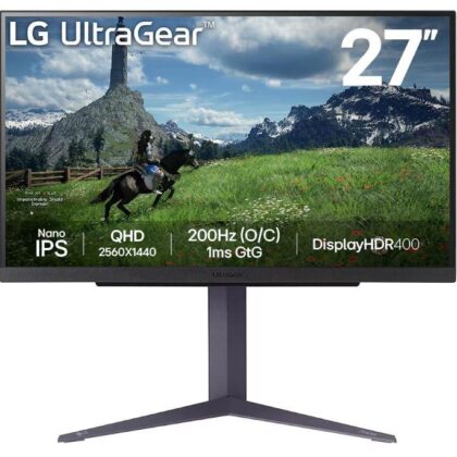 LCD Monitor LG 27" Panel IPS 2560x1440 16:9 180Hz 1 ms Pivot Height adjustable Tilt Colour Black 27GS85Q-B  27GS85Q-B 8806096087817