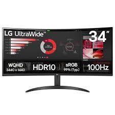 LCD Monitor LG 34" Curved/21 : 9 Panel VA 3440x1440 21:9 100 Hz 5 ms Tilt 34WR50QK-B  34WR50QK-B 8806096199527