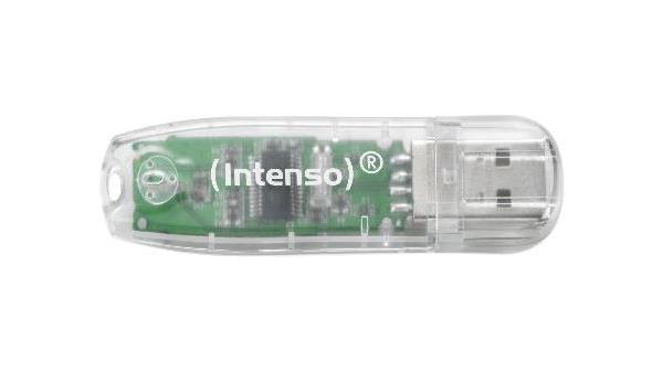 MEMORY DRIVE FLASH USB2 32GB/TRANSPARENT 3502480 INTENSO  3502480 4034303015962