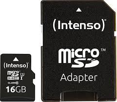 MEMORY MICRO SDHC 16GB UHS-I/W/ADAPTER 3423470 INTENSO  3423470 4034303019809