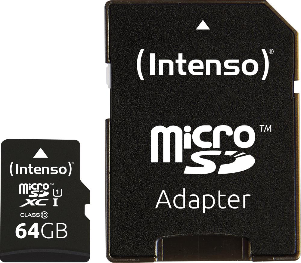 MEMORY MICRO SDXC 64GB UHS-I/W/ADAPTER 3423490 INTENSO  3423490 4034303019885