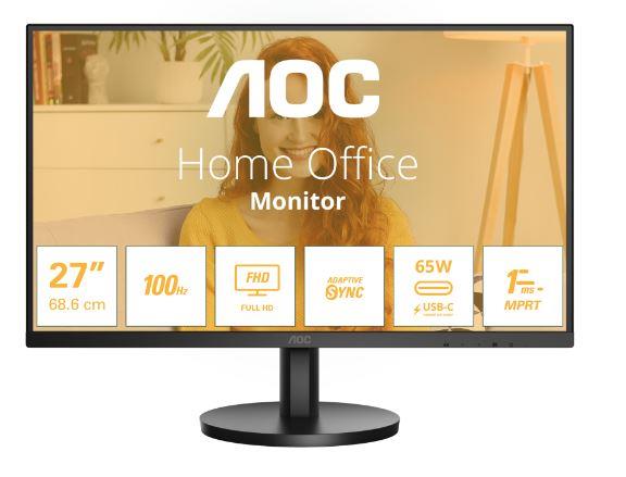 LCD Monitor AOC 27B3CA2 27" Business Panel IPS 1920x1080 16:9 100 Hz Matte 1 ms Speakers Tilt 27B3CA2  27B3CA2 4038986181471