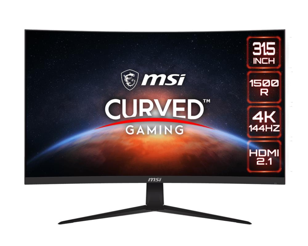 LCD Monitor MSI G321CU 31.5" 4K/Curved Panel VA 3840x2160 16:9 144Hz Matte 4 ms Tilt G321CU  G321CU 4711377001854