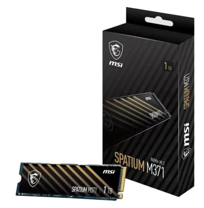 SSD MSI SPATIUM M371 1TB M.2 PCIE NVMe 3D NAND Write speed 1700 MBytes/sec Read speed 2350 MBytes/sec 2.15mm TBW 210 TB MTBF 1500000 hours S78-440L870-P83  S78-440L870-P83 4711377022323