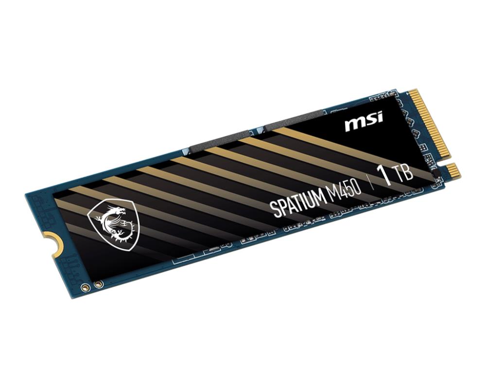 SSD MSI SPATIUM M450 1TB M.2 PCIe Gen4 NVMe 3D NAND Write speed 3000 MBytes/sec Read speed 3600 MBytes/sec 2.15mm TBW 600 TB MTBF 1500000 hours S78-440L980-P83  S78-440L980-P83 4711377022484