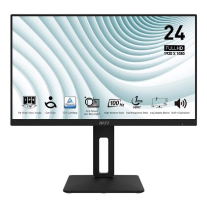 LCD Monitor MSI PRO MP242AP 23.8" Business Panel IPS 1920x1080 16:9 100Hz 1 ms Swivel Pivot Height adjustable Tilt Colour Black PROMP242AP  PRO MP242AP 4711377031813