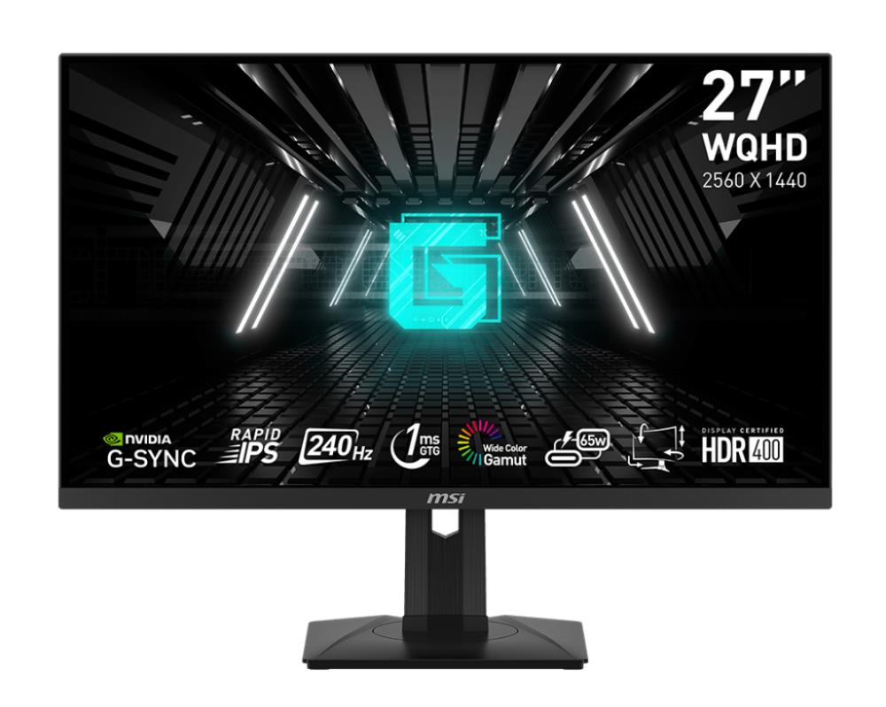 LCD Monitor MSI G274QPX 27" Gaming Panel IPS 2560x1440 16:9 240Hz Matte 1 ms Swivel Pivot Height adjustable Tilt Colour Black G274QPX  G274QPX 4711377032056