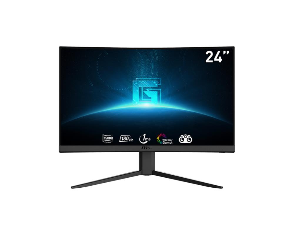 LCD Monitor MSI G24C4 E2 23.6" Business/Curved Panel VA 1920x1080 16:9 180 Hz 1 ms Tilt Colour Black G24C4E2  G24C4E2 4711377084536