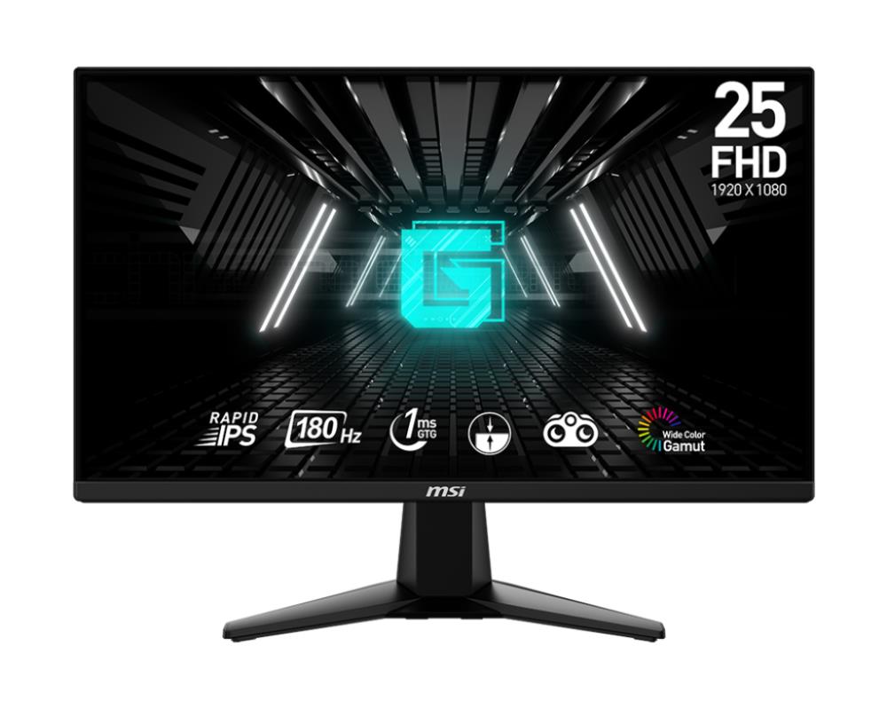 LCD Monitor MSI G255F 24.5" Gaming Panel IPS 1920x1080 16:9 180 Hz 1 ms G255F  G255F 4711377142670