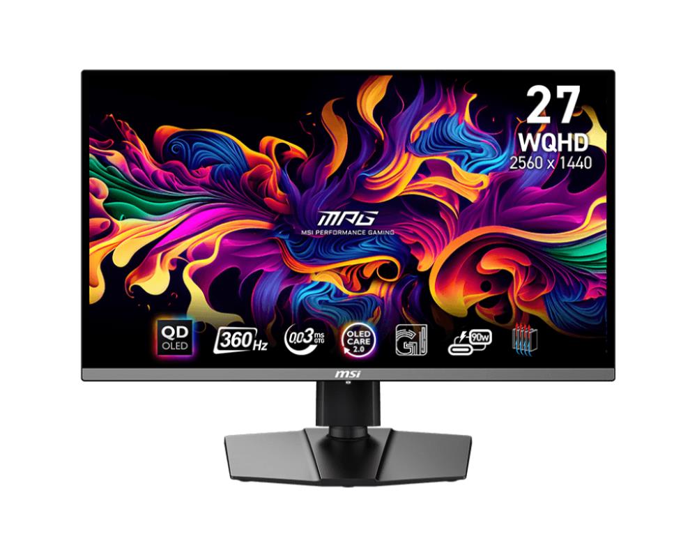 Monitor MSI MPG 271QRX QD-OLED 26.5" Gaming Panel QD-OLED 2560x1440 16:9 360Hz Matte 0.03 ms Swivel Pivot Height adjustable Tilt Colour Black MPG271QRXQD-OLED  MPG271QRXQD-OLED 4711377157759